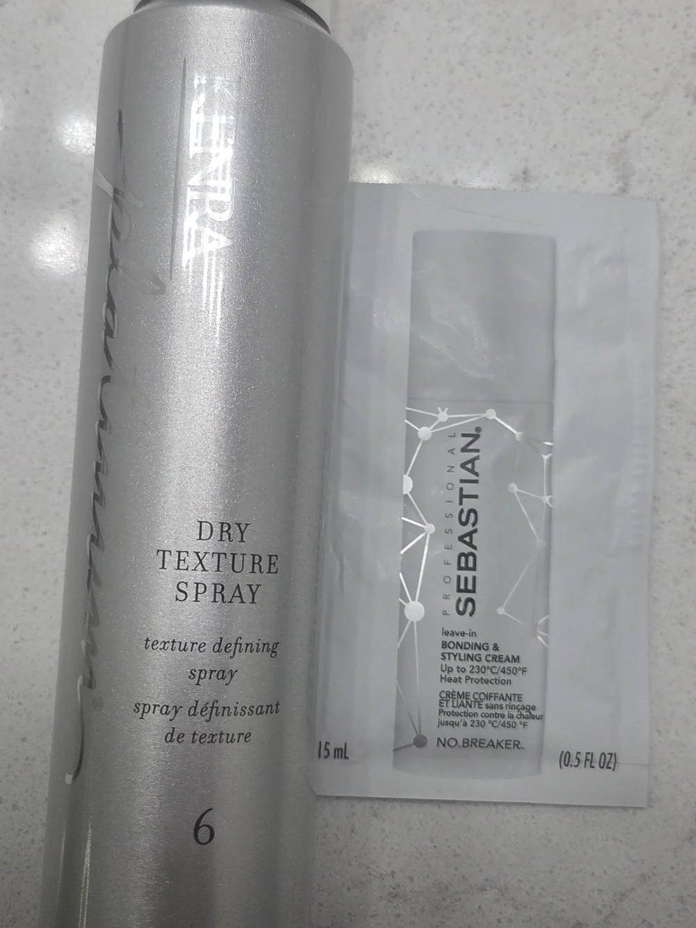 Kenra Platinum Dry Texture Spray + Sebastian Professional Bonding Styling Cream